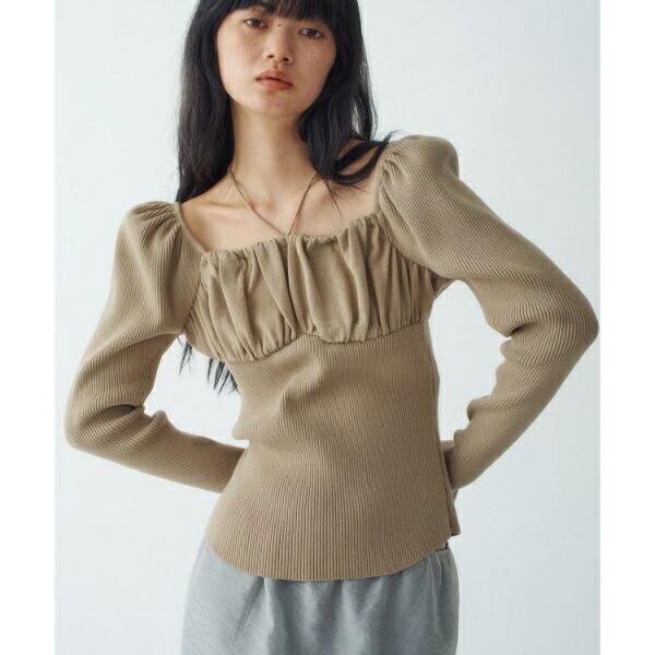 femi gather rib knit／コードエー（CODE A）