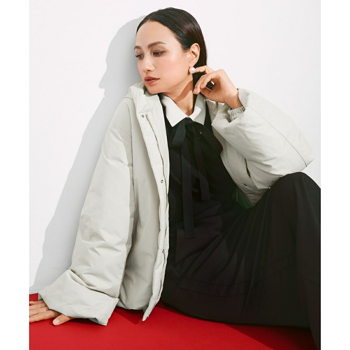 【WEB限定カラーあり・撥水加工】ADSダウン フーデットミドル丈コート／ICB（ICB）