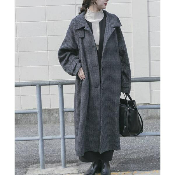 尾州ウールスタンドカラーコート／アイテムズ アーバンリサーチ（ITEMS URBAN RESEARCH）