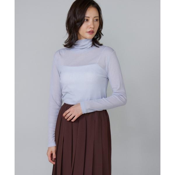 《大きいサイズ》シアーテレハイネックTシャツ／ルスーク（Le Souk） 10,725円