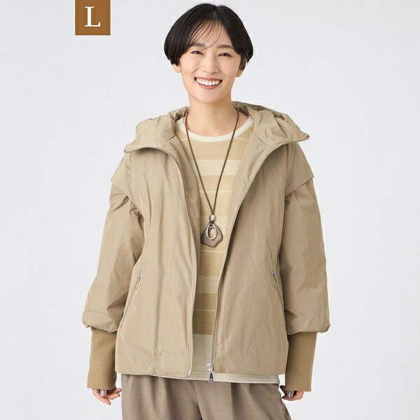 【L】【SANYO Style EDITION掲載】【ウォッシャブル】2WAYスムースタフタダウンジ／エヴェックス バイ クリツィア（EVEX by KRIZIA） 29,304円