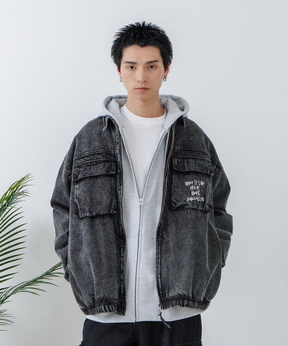 【（What it isNt）】 (ワットイットイズント) バックプリントデニムジャケット／ユニット（UNITT） 8,494円