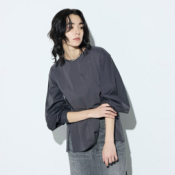 〔 +サイズ 〕 80ポンチ 袖パフカットソー／ギャバジン K.T（Gabardine K.T）