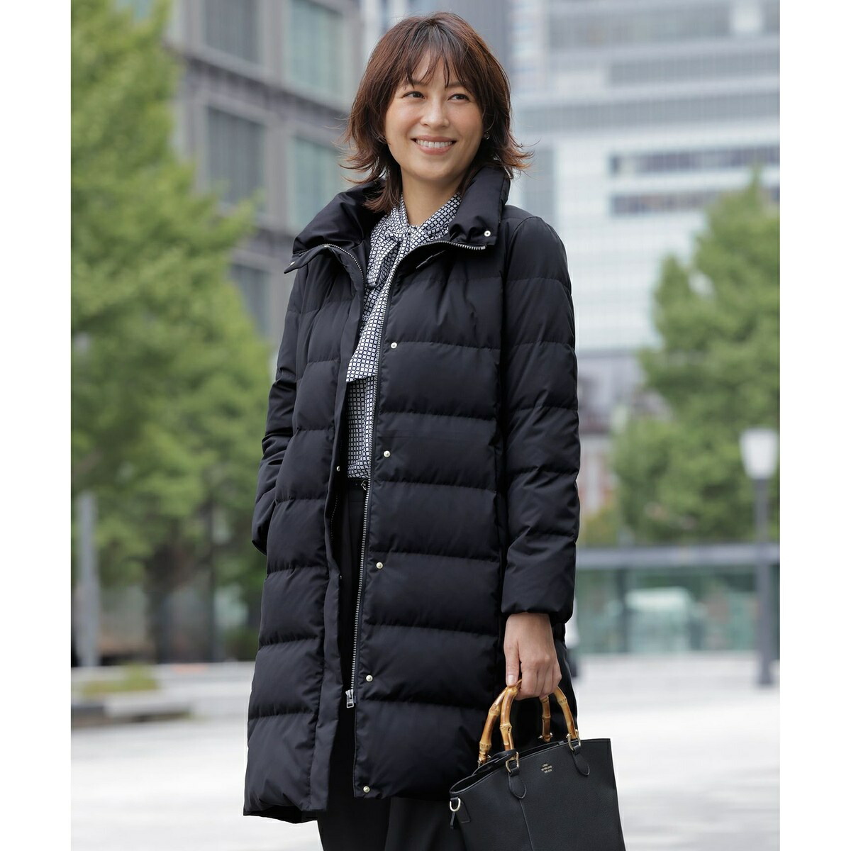 【洗える・2way】タフタ落ち込む ロング丈 厚地の外套／Ｊ押し付ける（J.PRESS）