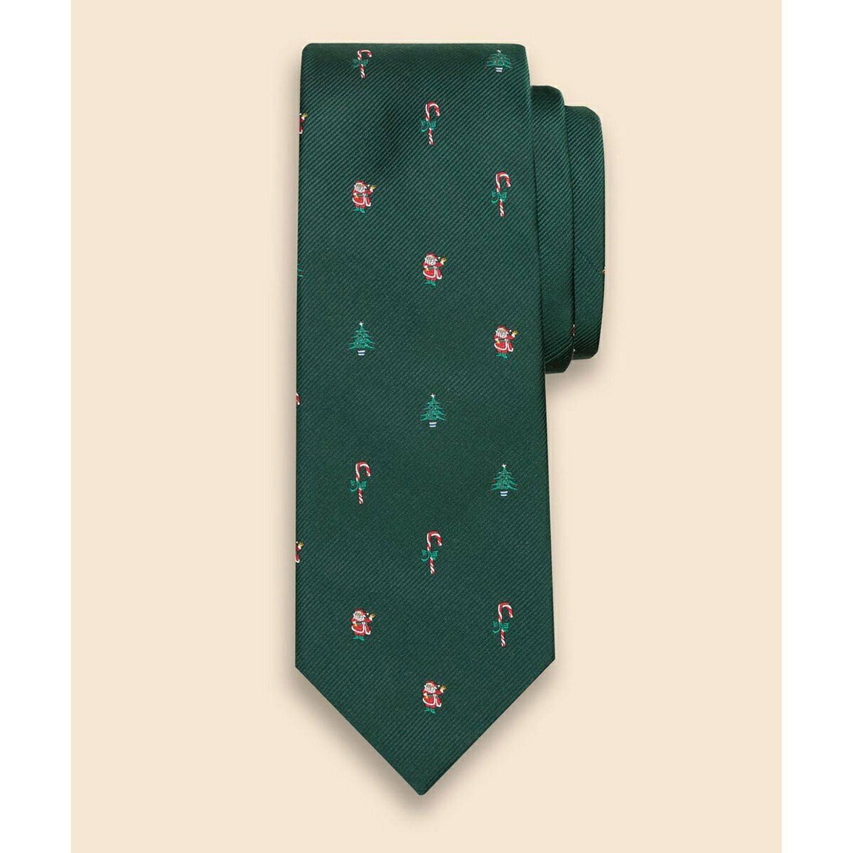 シルク　ホリデーツリー　レップタイ　Made in USA／ブルックスブラザーズ（Brooks Brothers） 10,672円