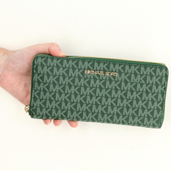 JET SET TRAVEL ジップアラウンド コンチネンタル ウォレット ラージ-MKシグネチャー／マイケル・コース（Michael Kors）