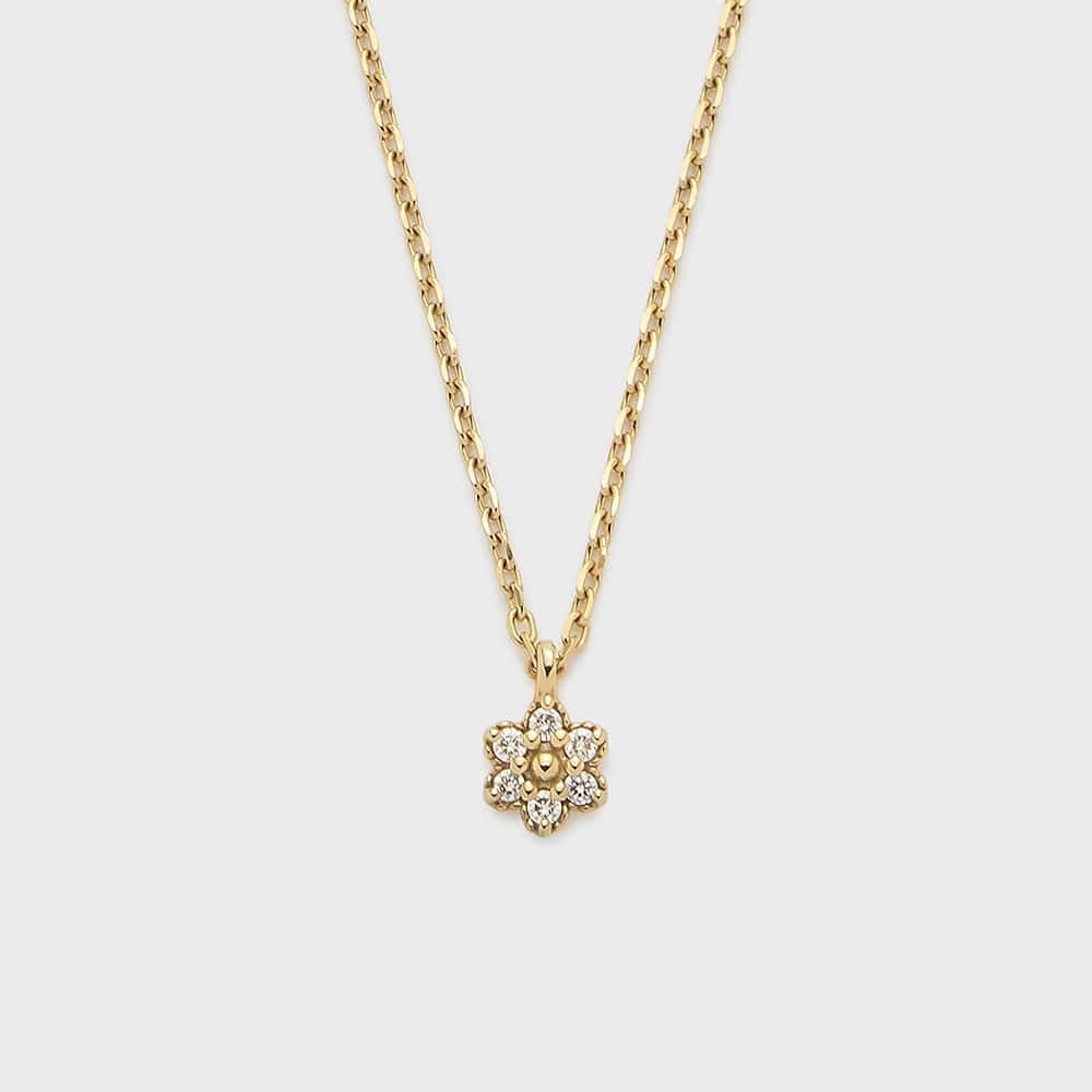 ゴールドダイヤモンドネックレス（0.03ct）／ノジェス（NOJESS） 19,800円