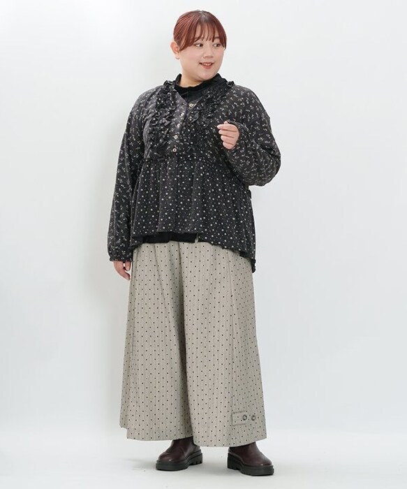 【大きいサイズ】線に点でワイドＰＴ／アズノゥアズオオラカ（AS KNOW AS olaca）