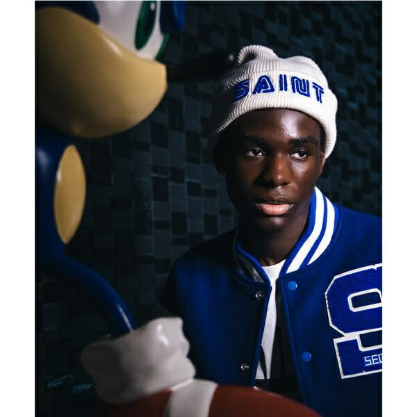 SAINT MICHAEL／セントマイケル／SAINT SEGA／SG KNIT CAP／WHITE／ロイヤルフラッシュ（ROYAL FLASH）
