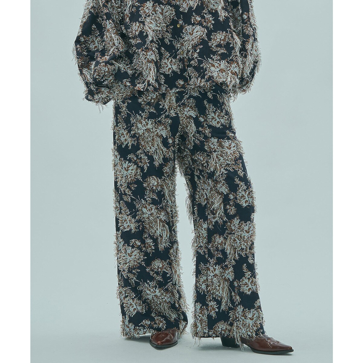 mag.by c/FLOWER JACQUARD PANTS／ローズバッド（ROSE BUD）