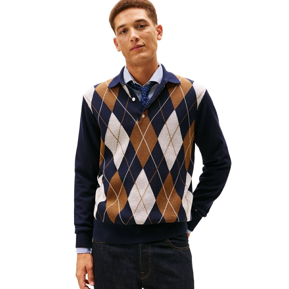 アーガイルラグビーセーター／トミー ヒルフィガー（Tommy Hilfiger）