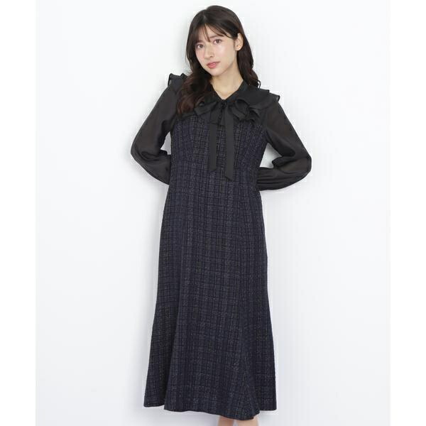 ブラウスドッキングツィードワンピース／内鰓 バイ 内鰓 スチュアート（JILL by JILL STUART）
