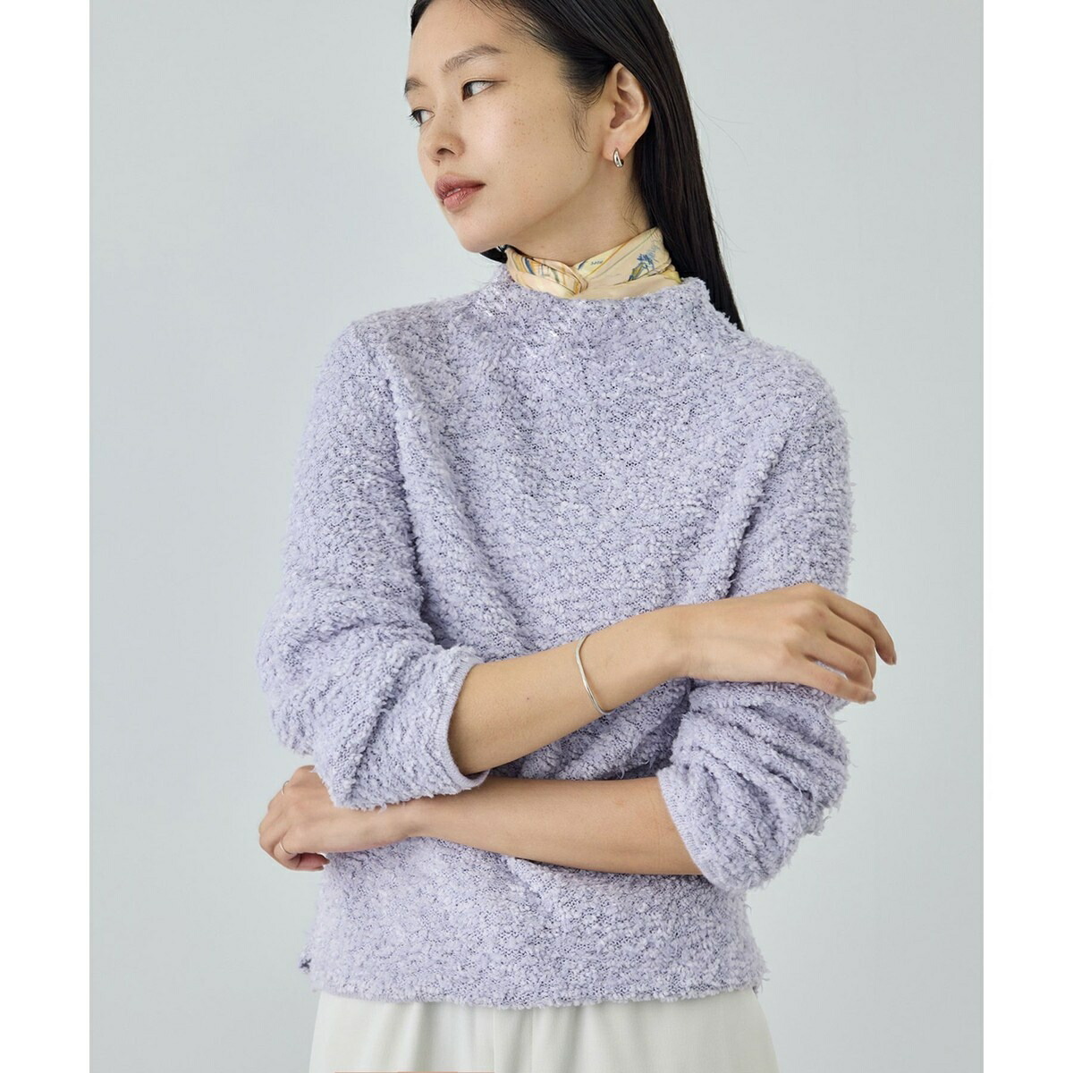 【COOHEM(コーヘン)】COTTON FANCY YARN HIGH NECK KNIT／ロペ（ROPE'）