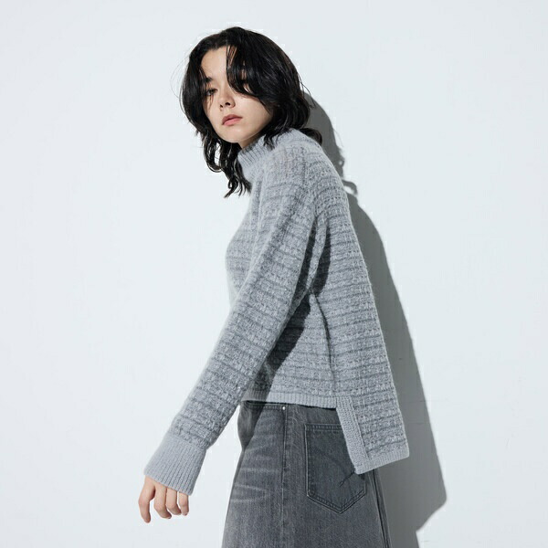 〔 +サイズ 〕 モヘヤブレンドヤーンセーター／ギャバジン K.T（Gabardine K.T）
