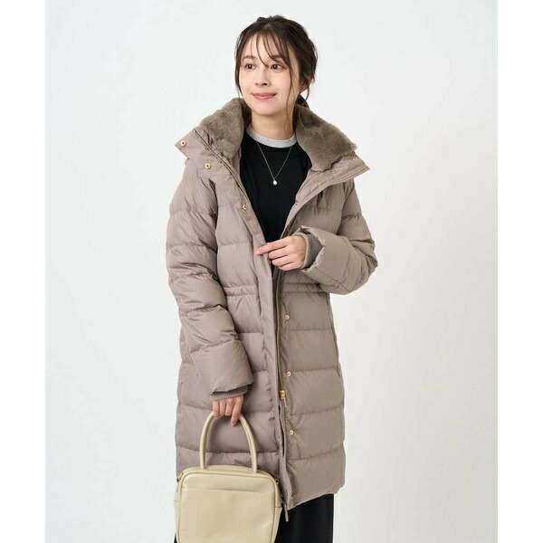 【小さいサイズ】ベーシックタフタ ロングダウンコート/撥水加工/MK ミッシェルクラン(MK MICHEL KLEIN )