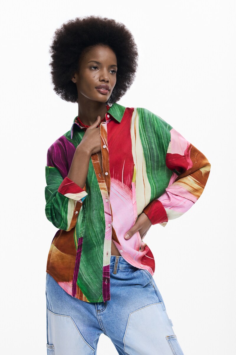 【5サイズ展開】カラフル プリント柄フィットシャツ 2026SS／デシグアル（Desigual）｜丸井（マルイ）店
