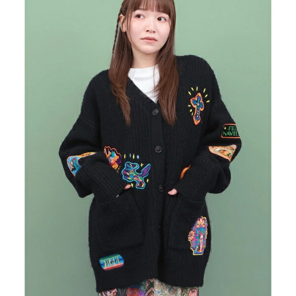Rico メヒコアップリケ刺繍カーディガン／チチカカ（titicaca）