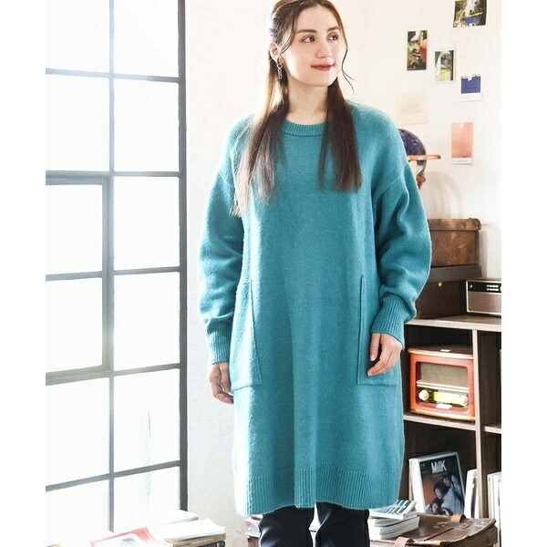 【大層らしい大きさ/LAVEANGE×eur3】アンゴラタッチニットチュニックワンピース／エウルキューブ（eur3）