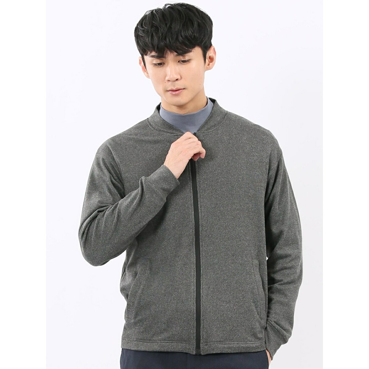 【WEB限定 ストレッチ カットアウター】KAITEKI+ フラッフィースムース リブブルゾン／タカキュー（TAKA-Q）