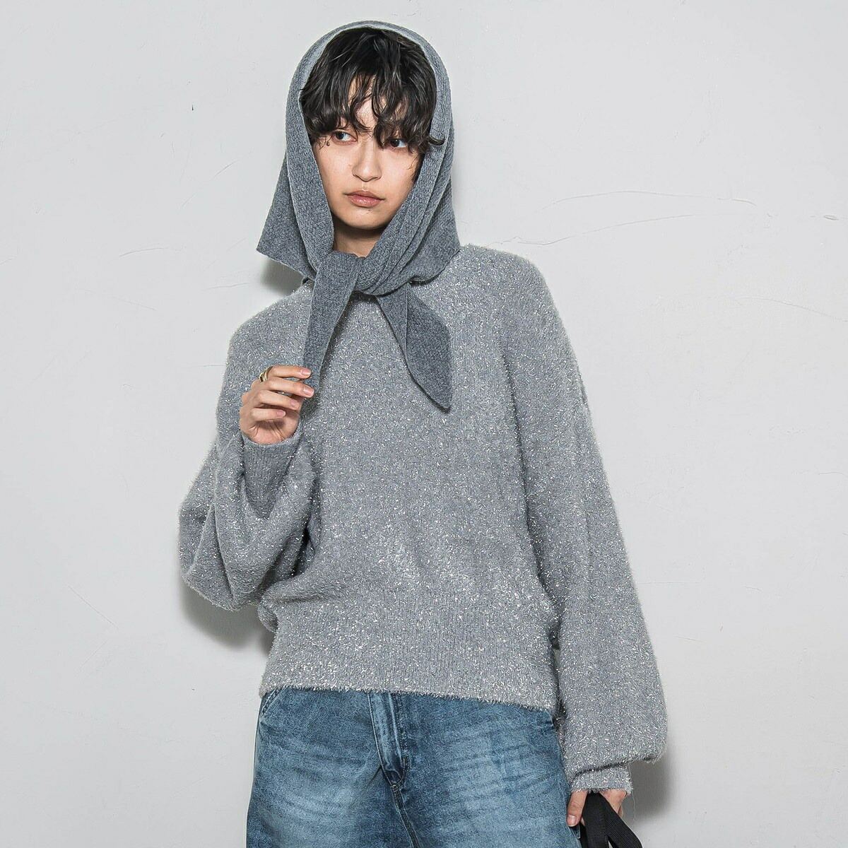 【WEB限定】ラメフェザーニット≪手洗い可能≫／メイソングレイ（MAYSON GREY）