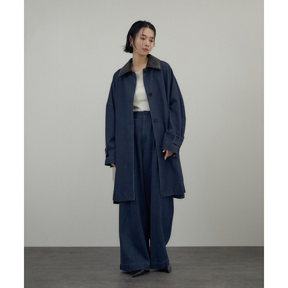 デニムテントシルエットステンカラーコート／サロン アダム エ ロペ（SALON adam et rope' ）｜丸井（マルイ）店 18,315円
