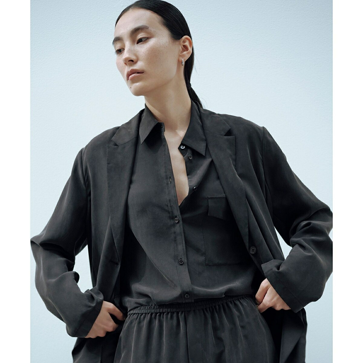 [26SS]GENTLE SILK シャツ / セットアップ対応・洗える／サロン アダム エ ロペ（SALON adam et rope' ）｜丸井（マルイ）店