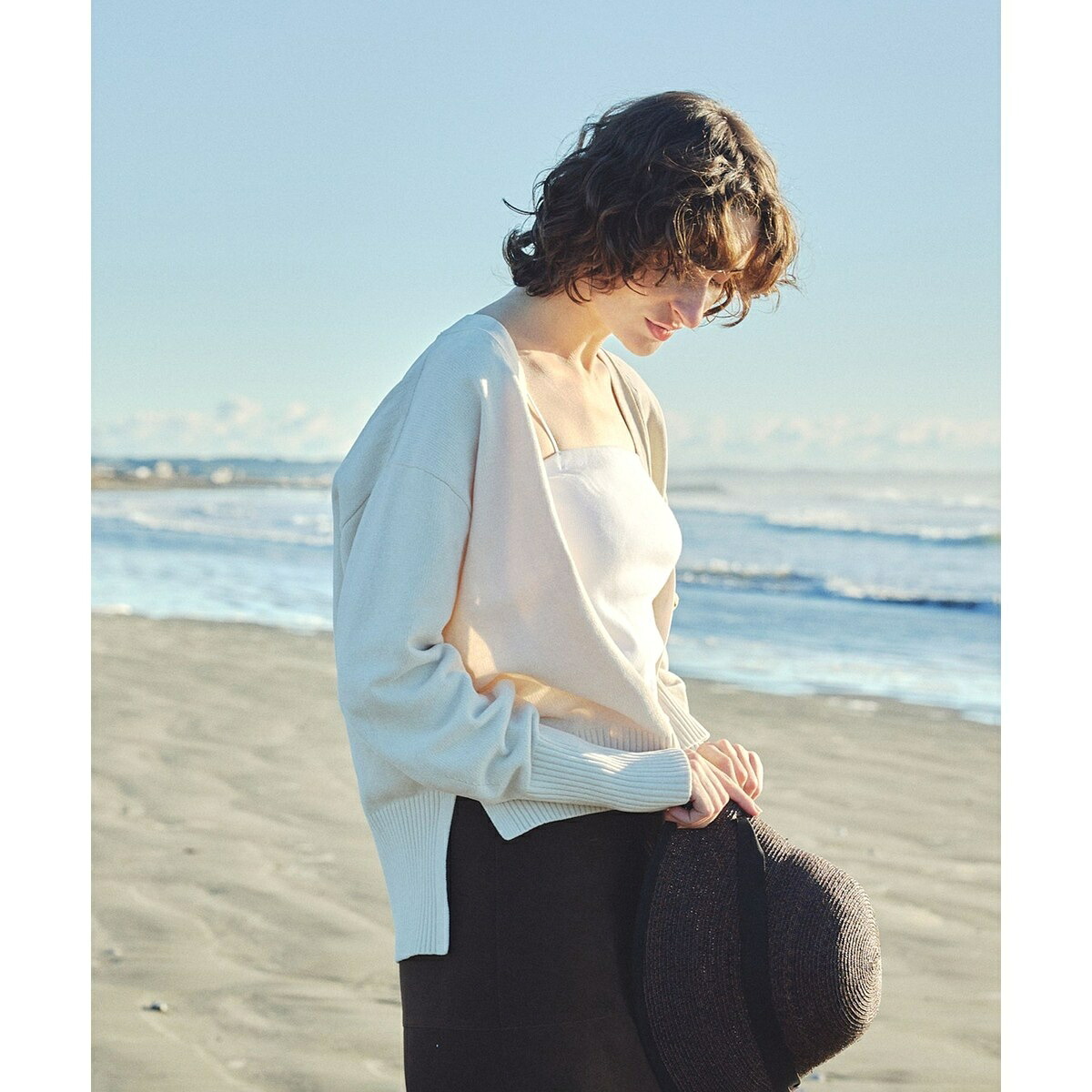 Vネックカーディガン-CreamyCotton /クリーミーコットン-／サロン アダム エ ロペ（SALON adam et rope' ） 15,048円