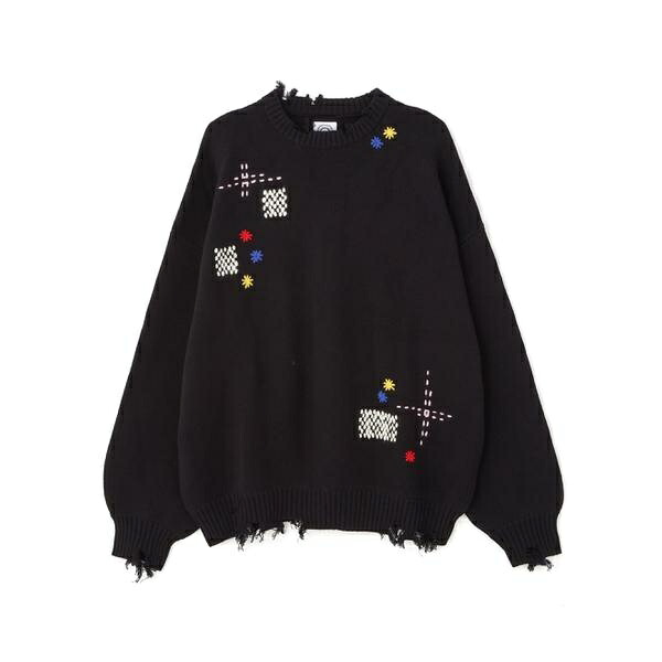 B omnivore／ビーオムニボー　HAND STITCH CREWNECK KNIT ハンドステ／ビーバー（BEAVER）
