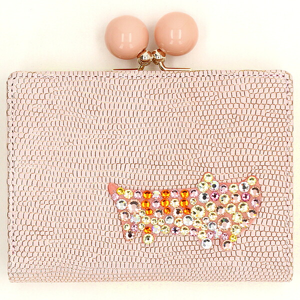 【tsumori chisato CARRY】 キラネコストーン がま口 2つ折り財布／ツモリチサト キャリー（tsumori chisato CARRY）