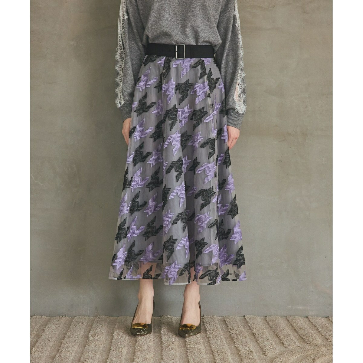 千鳥刺繍チュールスカート／グレースコンチネンタル（GRACE CONTINENTAL）｜丸井（マルイ）店 28,028円