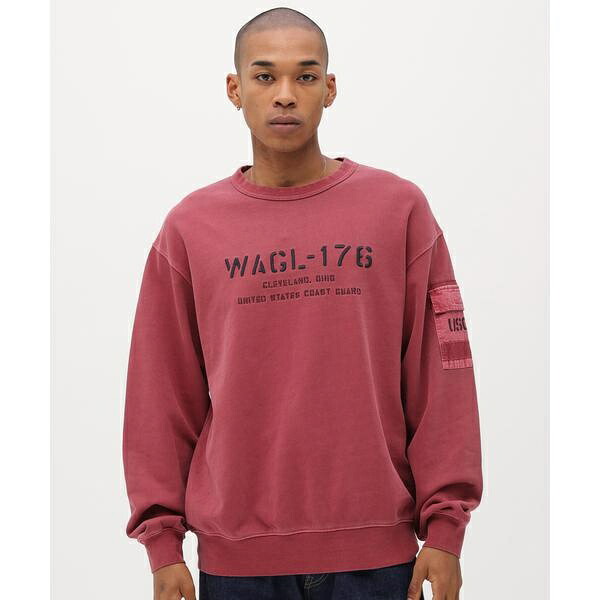 FADED MIL.POCKET CREWNECK SWEAT／アヴィレックス（AVIREX）