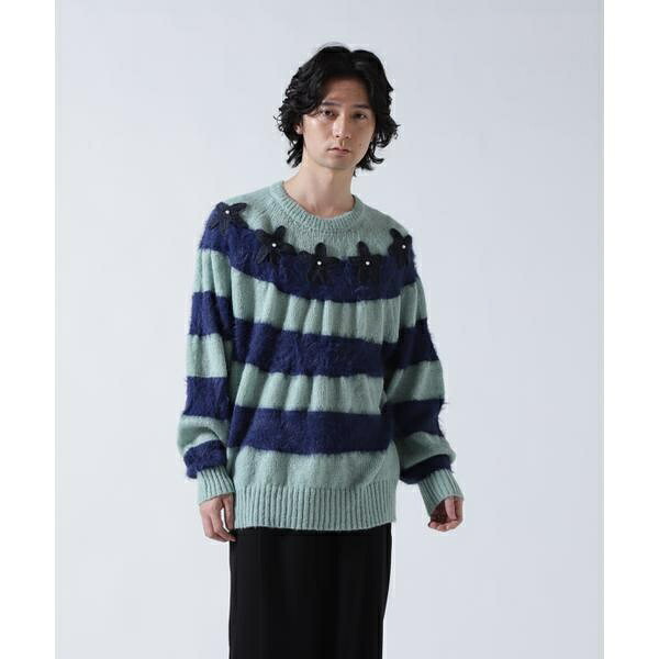 amok／アモク／STAR BORDER KNIT／ロイヤルフラッシュ（ROYAL FLASH）
