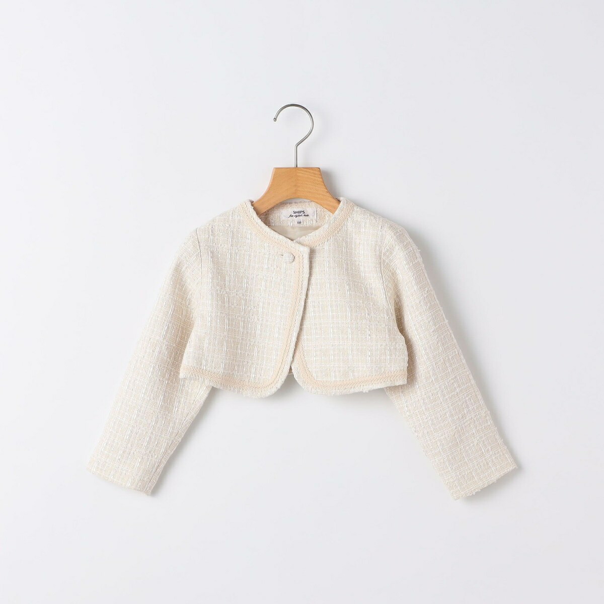 SHIPS KIDS:110～130cm /セレモニー ラメ ツイード ボレロ ジャケット／シップス（SHIPS）