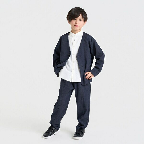 【雑誌掲載商品】ノーカラージャケットセットアップスーツ(110-130cm)／コムサイズム（COMME CA ISM）