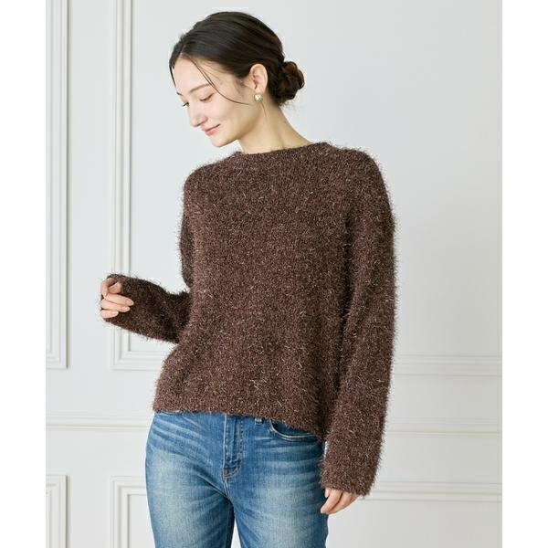 《大きいサイズ》フェザーヤーンニットプルオーバー／ルスーク（Le Souk） 9,328円