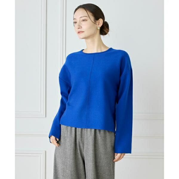 《大きいサイズ》接結編みクルーネックニットプルオーバー／ルスーク（Le Souk） 9,833円