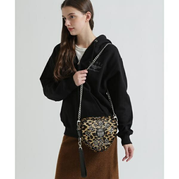 《直営店限定》LX VARSITY LEATHER HEART CHAIN BAG／アヴィレックス（AVIREX）