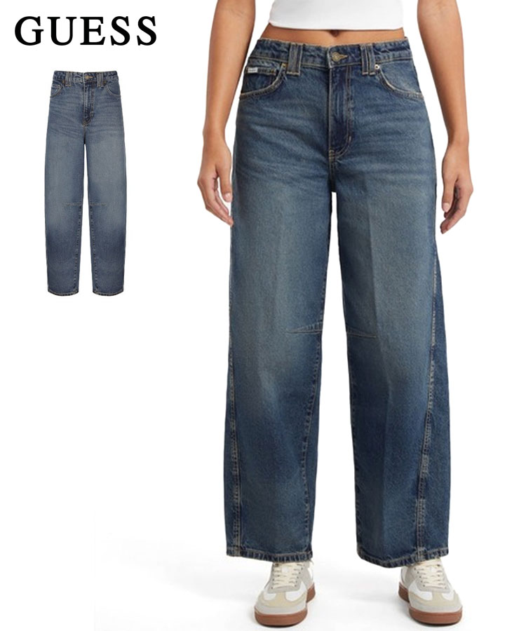 GUESS JEANS Barrel / ダークインディゴブルー [W5BA2XD5M4E]／ゲス（GUESS）