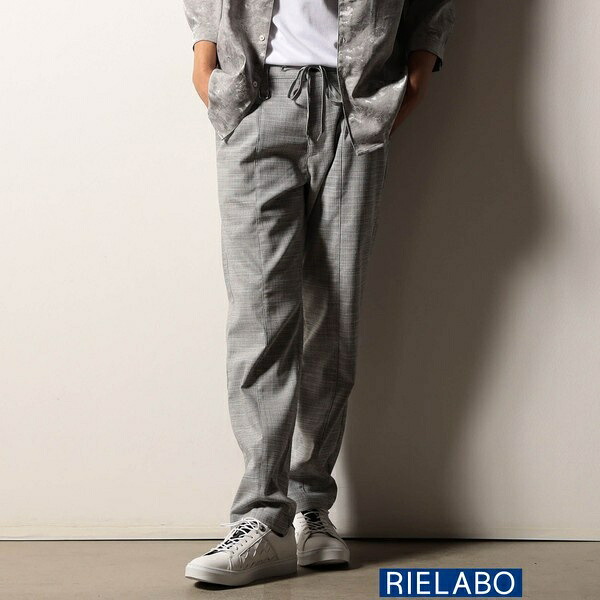【RIELABO】ピンタックイージーパンツ／ニコルクラブフォーメン（NICOLE CLUB FOR MEN）