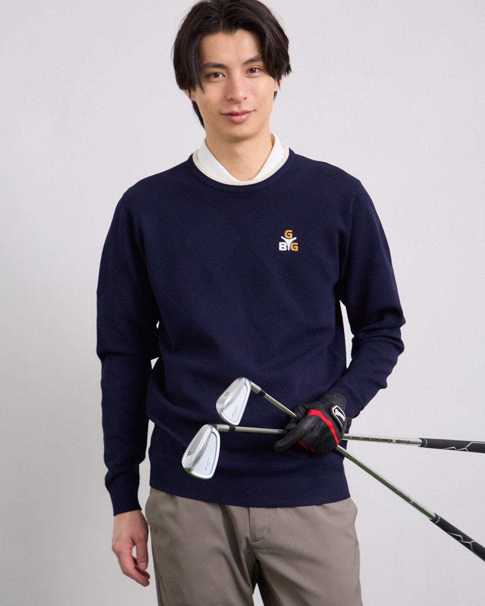 SPIKEニット　[洗える・手洗いOK]【GBGOLF】／ゴールデンベア（GOLDENBEAR）
