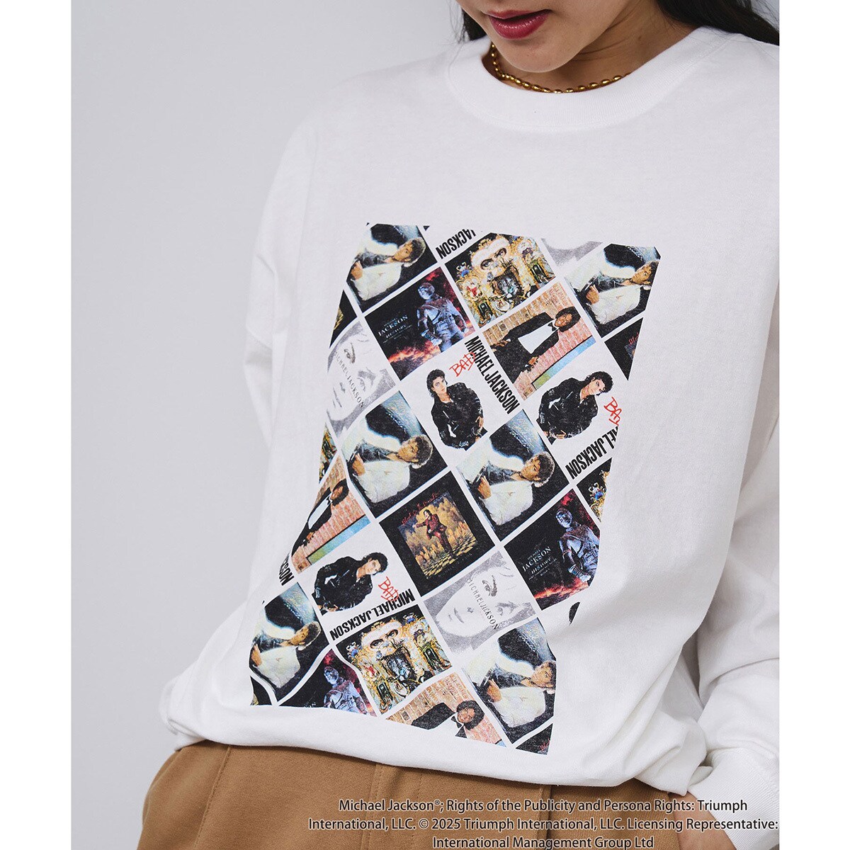 MICHAEL JACKSON/COVER ART LONG SLEEVE T-SHIRTS／ローズバッド（ROSE BUD）