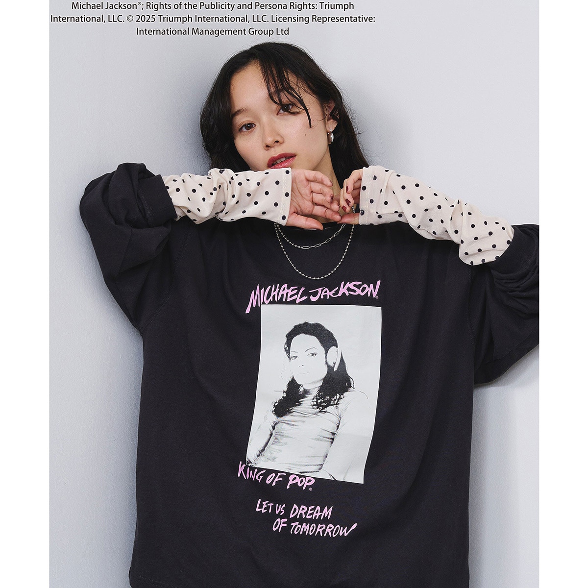 MICHAEL JACKSON/SCREAM LONG SLEEVE T-SHIRTS／ローズバッド（ROSE BUD）