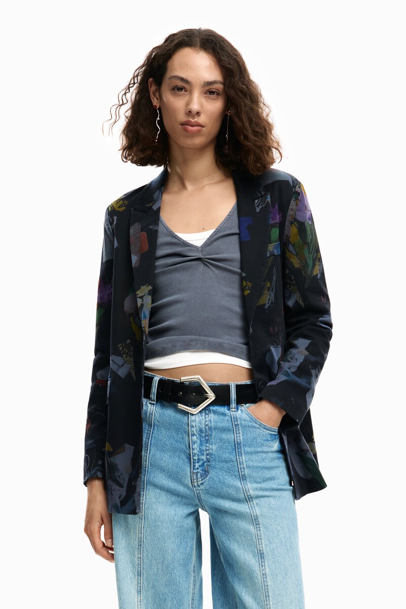 【5サイズ展開】フラワーコラージュ ジャケット 2026SS 新作／デシグアル（Desigual）