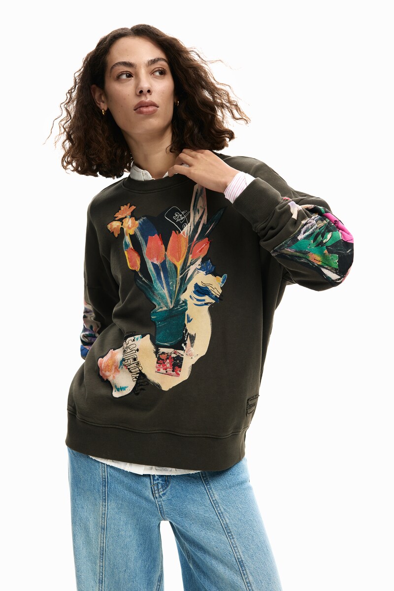 【5大いさ取りひろげる】フラワーコラージュ柄の汗水 2026SS 新作／デシグアル（Desigual）