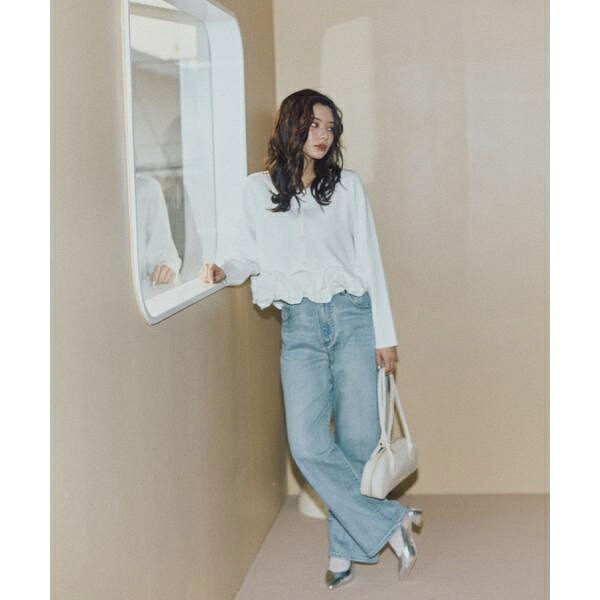 〈a／mie〉カーブデニムパンツ　26SS／プロポーション ボディドレッシング（PROPORTION BODY DRESSING）