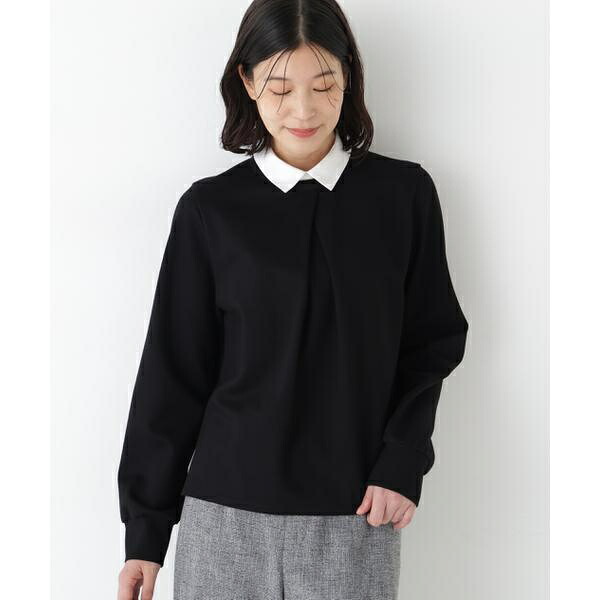 ◆《襟取り外し可能／ウォッシャブル》シャツカラードッキングプルオー ／ヒューマンウーマン（human woman）