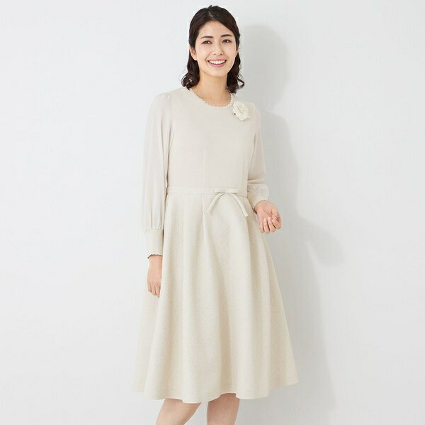 ふくれジャカード ニットコンビドレス／トゥービーシック（TO BE CHIC）