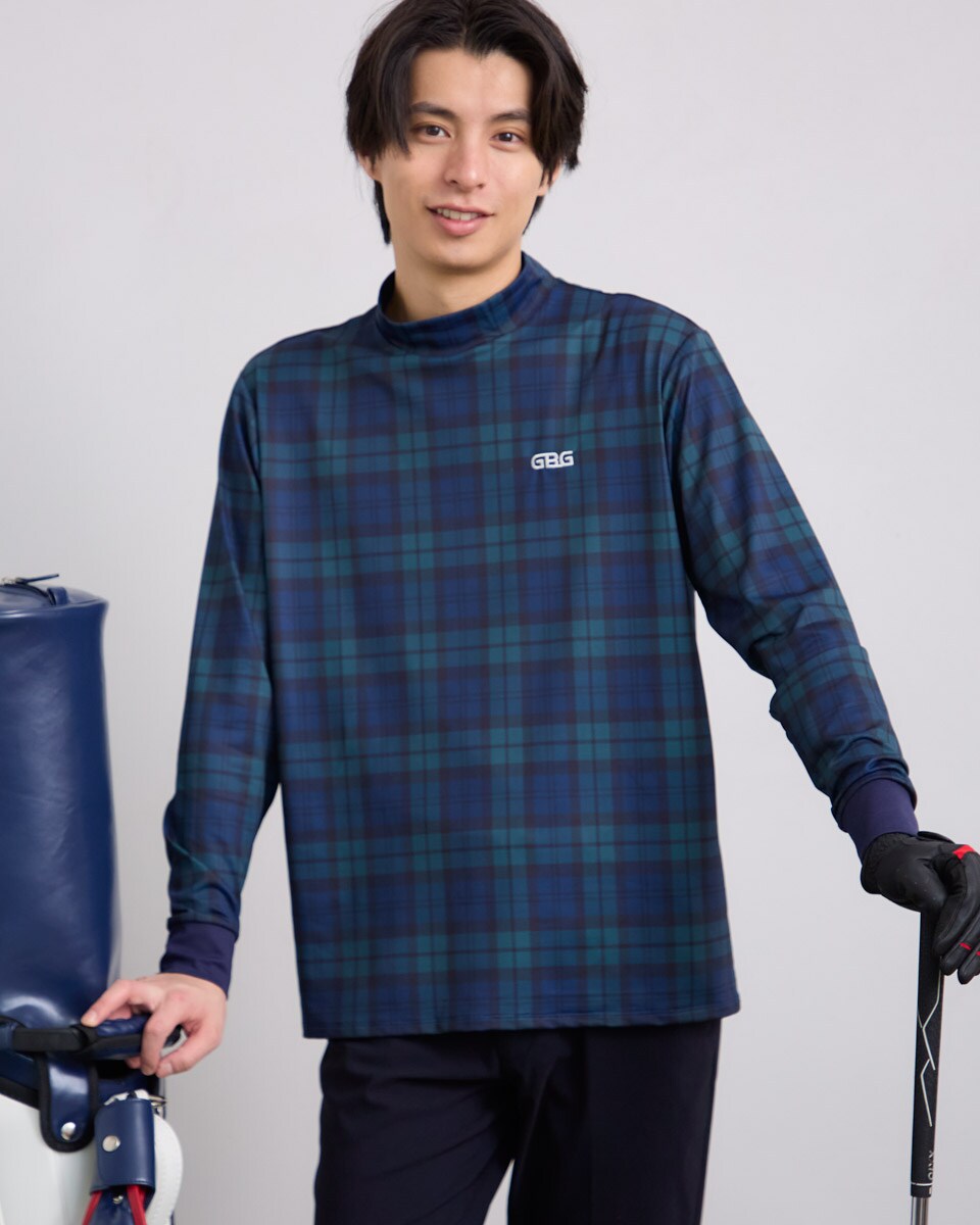 TRAD モックネック　[UVカット・吸水速乾]【GBGOLF】／ゴールデンベア（GOLDENBEAR）