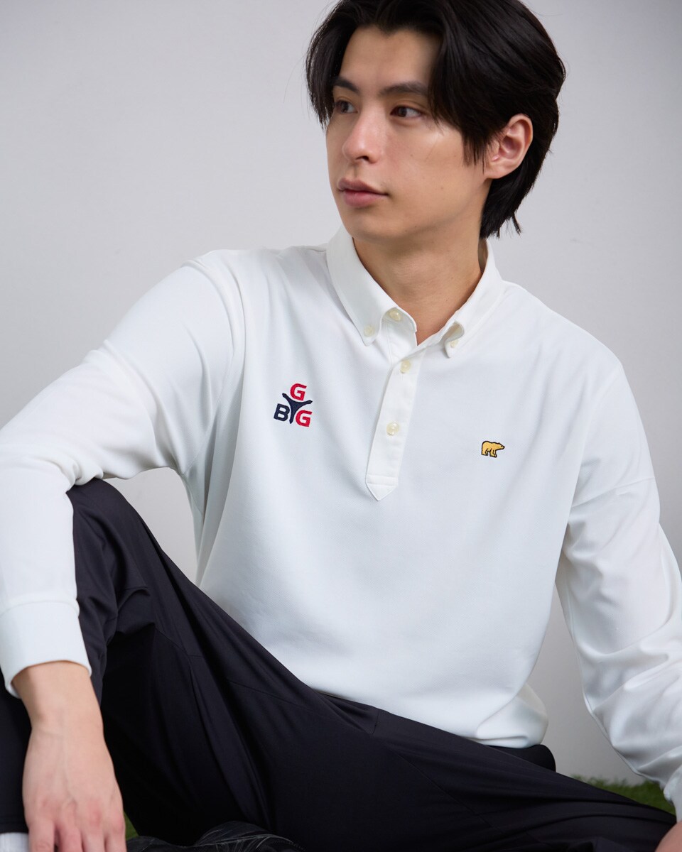 TOUR 長袖ポロシャツ　[吸水速乾]【GBGOLF】／ゴールデンベア（GOLDENBEAR）