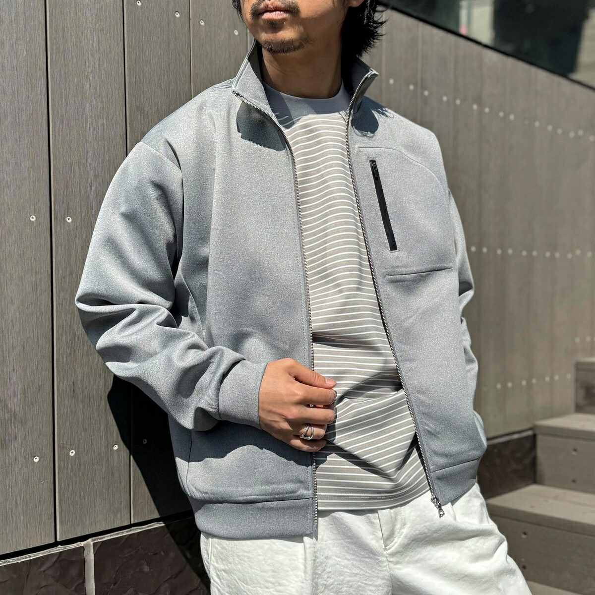 《セットアップ対応》ダブルニットZIPスタンドカラー 26SS／ノーリーズ グッドマン（NOLLEY’S goodman）